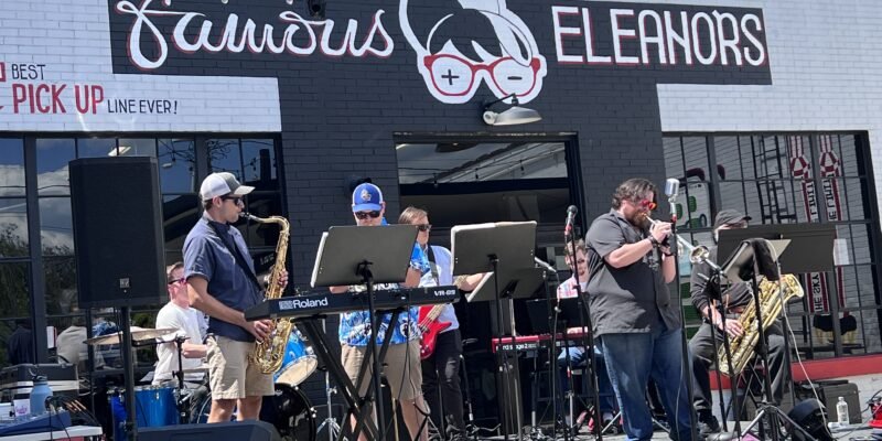 Band playing music in Huntsville