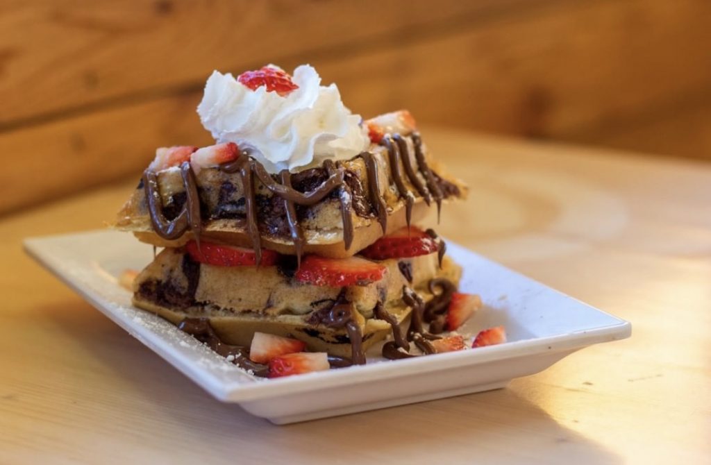 waffles from just love coffee huntsville alabama